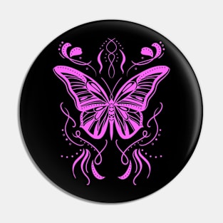 Butterfly totem Pink Pin