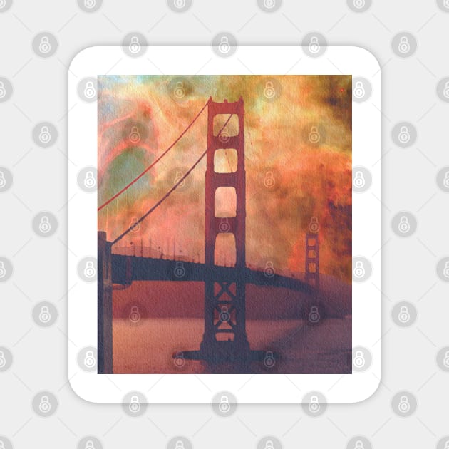 San Francisco but spacier - the golden gate Magnet by goblinbabe