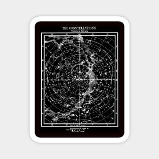 Star Constellations Vintage 1890 as Seen in Britain Print Magnet