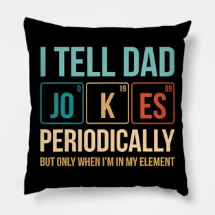 Dad Jokes Periodic Table Nerd Pillow