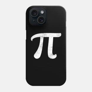 Pi Day Retro Symbol (White) Phone Case