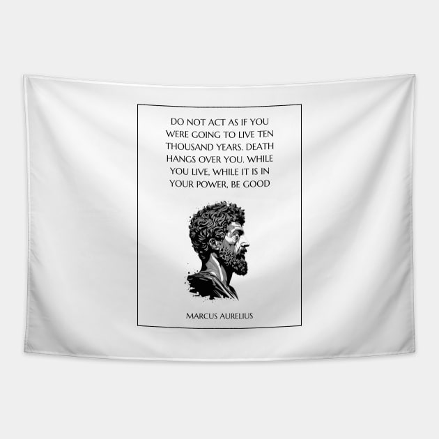 Marcus Aurelius Stoicism Tapestry by Stoic King