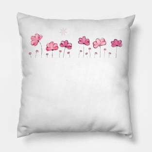 Pink Flowers Pillow