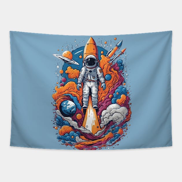 space travel Tapestry by Mailson