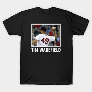 Women's Tim Wakefield Name & Number T-Shirt - Navy - Tshirtsedge