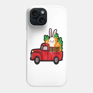 Easter Bunny Carrot Red Truck Phone Case