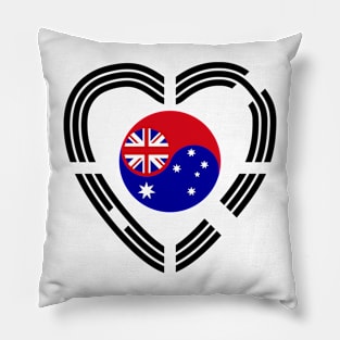 Korean Australian Multinational Patriot Flag Series (Heart) Pillow