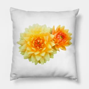 Peach Dahlia Pillow