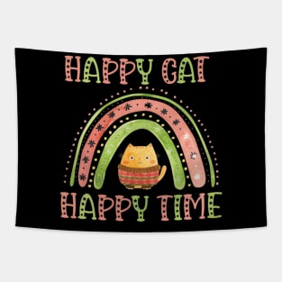 Happy cat happy time Tapestry