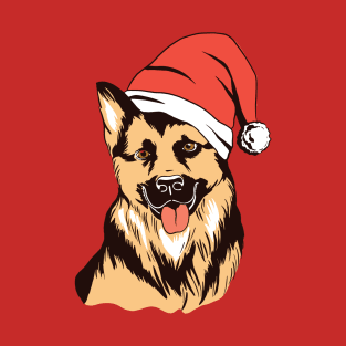 Christmas Deutscher Schäferhund, Funny Xmas German Shepherd T-Shirt