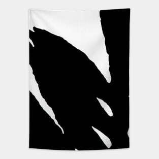 Green Fern in the Dark Black and White Tapestry