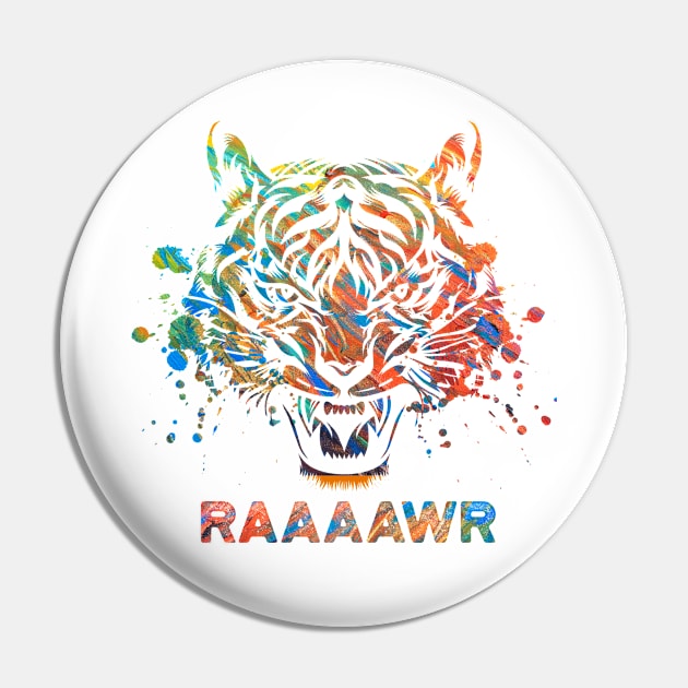Tiger - Raaaawr Pin by theanimaldude