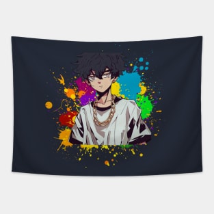 Hiphop style anime boy Tapestry