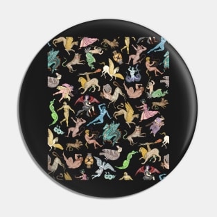 Ancient Greek Mythical Creatures repeating pattern Pin