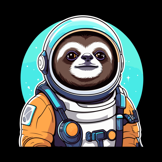 Sloth Astronaut Illustration by FluffigerSchuh