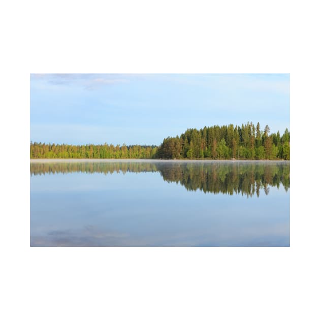 Lake scape at summer morning by Juhku