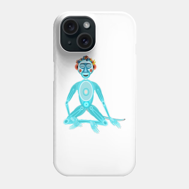 MOONKEY the Monkey - MEDITATION - BREATH Phone Case by aremaarega