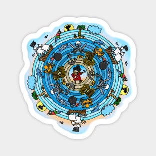 Pirate Themed Mandala Magnet