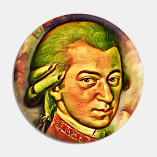 Wolfgang Amadeus Mozart Snow Portrait | Wolfgang Amadeus Mozart Artwork 14 Pin