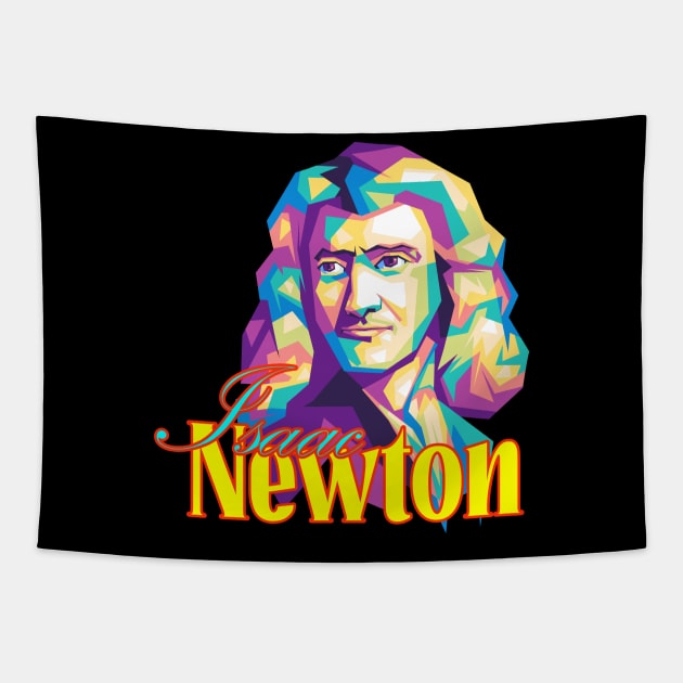 Popart Isaac Newton Tapestry by agungsaid1234