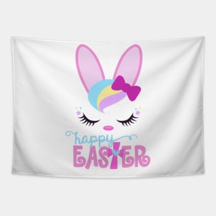 HAPPY EASTER Bunny Sleeping Face Christian Girls Women Gift Tapestry