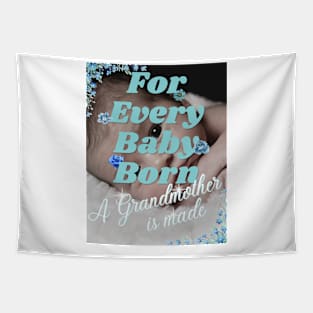 For Every Baby Born (Boy - Headshot) Tapestry