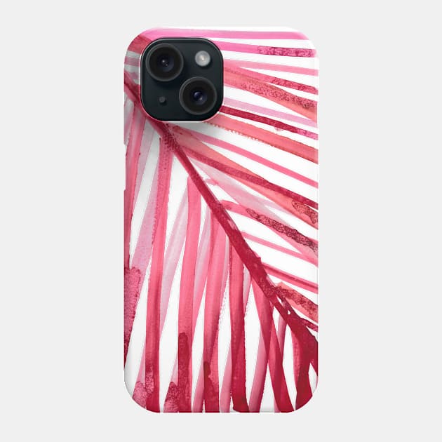 watercolor lines palm leaf 3 Phone Case by mariacaballer