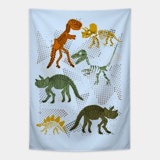 Dinosaur skeletons archeological Tapestry