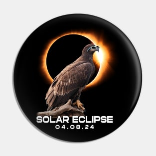 Celestial Eagle Eclipse: Iconic Tee for Wilderness Explorers and Birdwatchers Pin