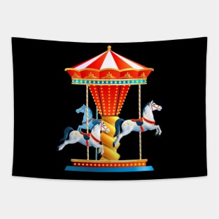 Carousel Merry Go Round Pony Horse Tapestry