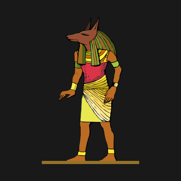 Ancient Egyptian Painting - Anubis, Man with a Canine Head by PatrioTEEism