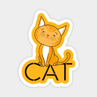 Yellow cat Magnet