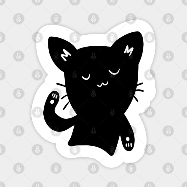 Black Cat Magnet by Monster To Me