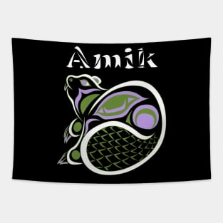 Amik (Beaver) genderqueer Pride Tapestry