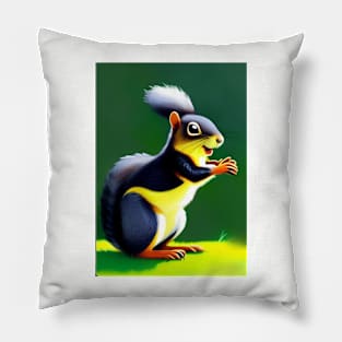 SQUIRREL CLAPPING TENNIS MATCH Pillow