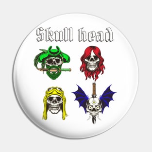 skull retro Pin