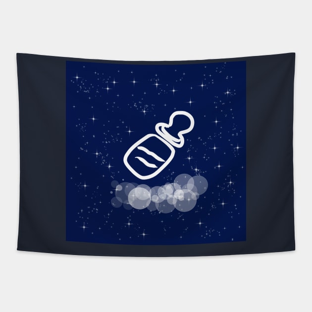 Pacifier, baby, kids, child, food, milk formula, technology, light, universe, cosmos, galaxy, shine, concept Tapestry by grafinya