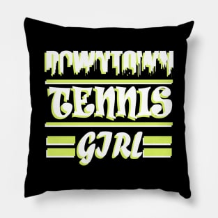 Tennis tennis court double rackets girls Pillow