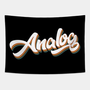 Analog Retro Aesthetic Design Tapestry