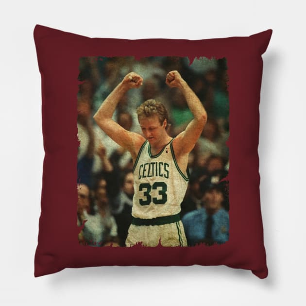 Larry Bird in Celtics Pillow by MJ23STORE