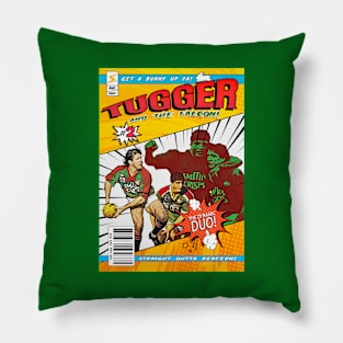 Retro Rabbitohs - Comic Book Style - TUGGER & THE FALCON Pillow