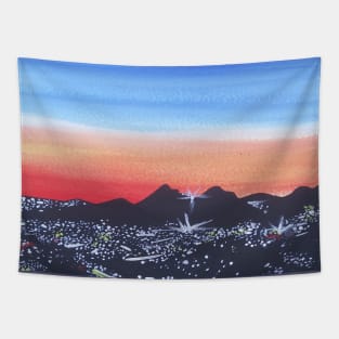 handpainted night sky Tapestry