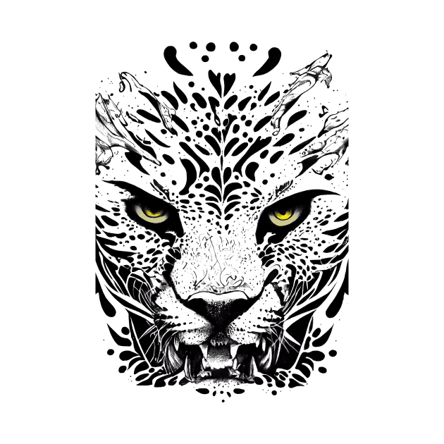 Cheetah Wild Animal Nature Illustration Art Tattoo by Cubebox