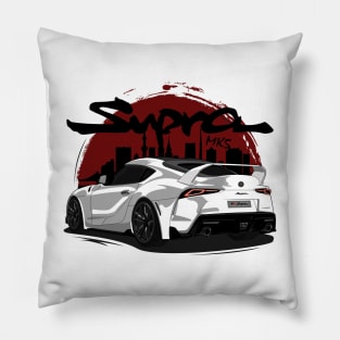 White Toyota GR Supra MK5 A90 JDM car Pillow