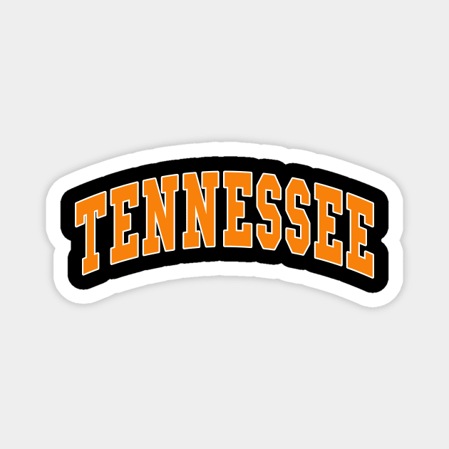 Tennessee - college university font letters jersey football basketball baseball softball volleyball hockey lover fan player christmas birthday gift for men women kids mothers fathers day dad mom vintage retro Magnet by Fanboy04