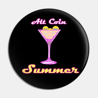 Alt Coin Summer Design Pin