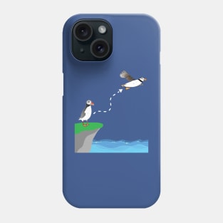 Cute Atlantic puffin on sea cliff puffin lover flying puffin Phone Case