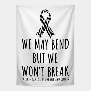 Ehlers Danlos We May Bend But We Won't Break Zebra Ribbon Tapestry