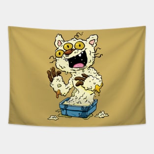 Stinky Little Litter Tray Monster Tapestry