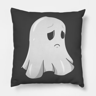 Sad Ghost Halloween Pillow